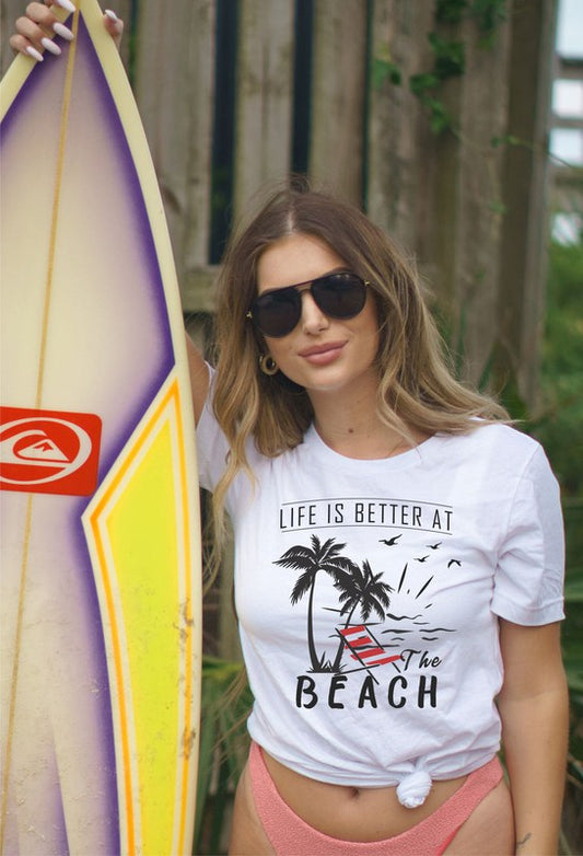 'Life is Better at the Beach' Graphic T-Shirt