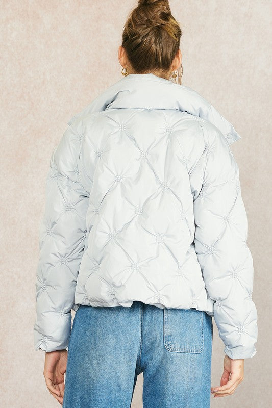 Amanda Muted Blue Puffer Jacket