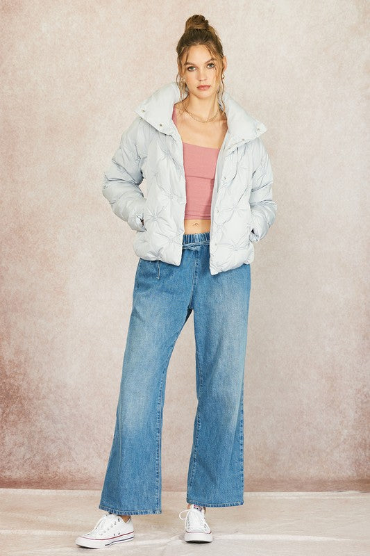 Amanda Muted Blue Puffer Jacket