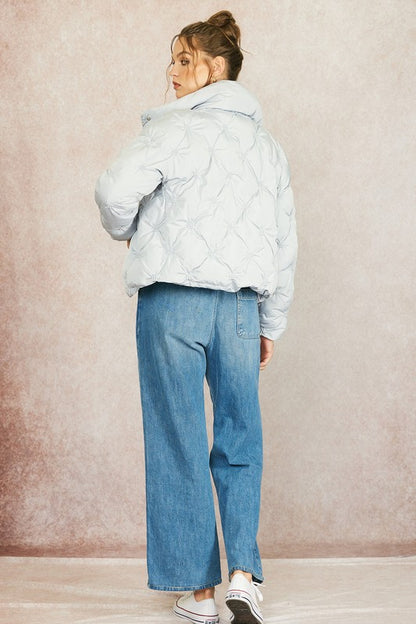 Amanda Muted Blue Puffer Jacket