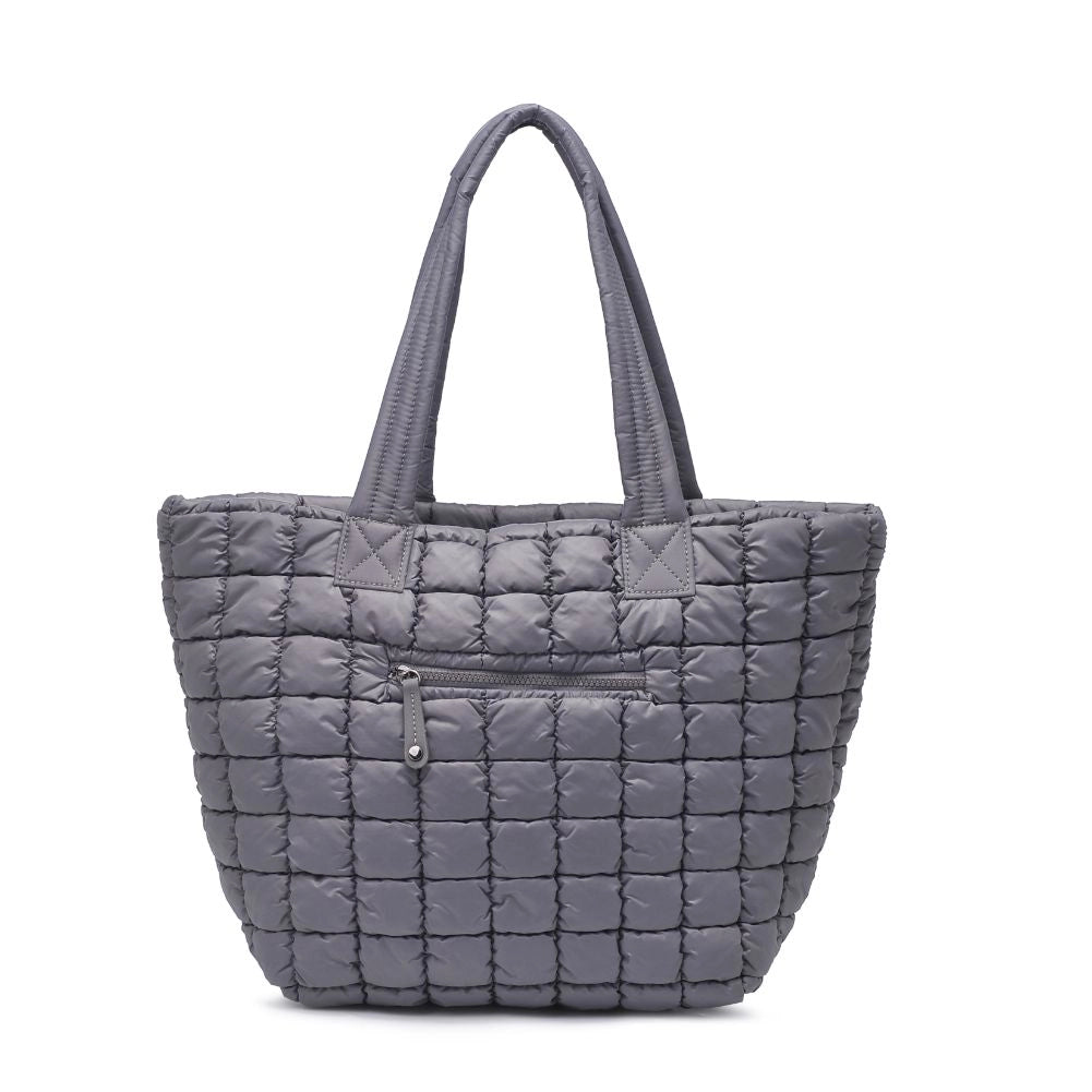 Olivia Puffer Tote in Charcoal