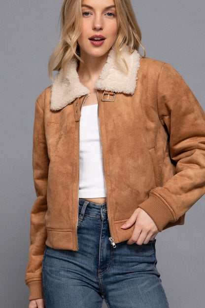 Vail Faux Suede Fur Jacket