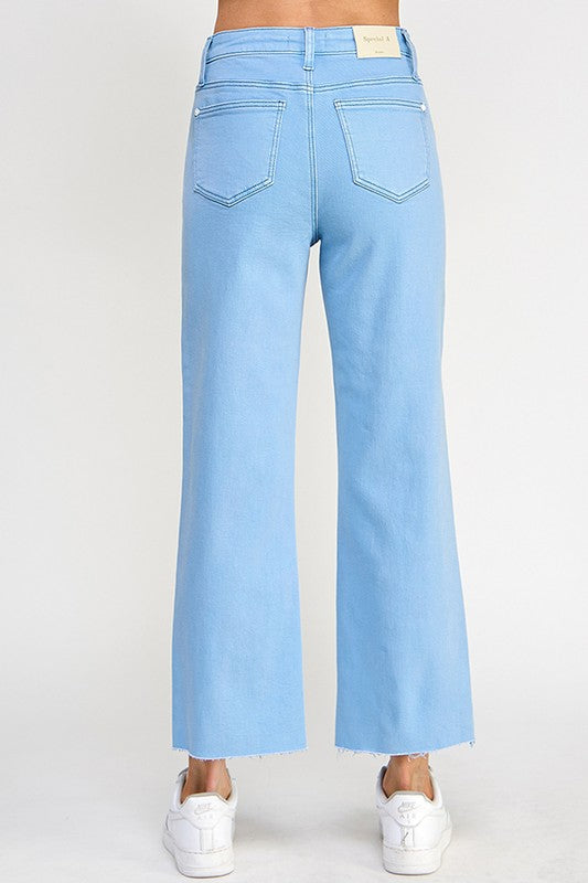 Bianca High Rise Chambray Blue Jeans