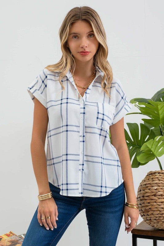 Vanessa Plaid Blouse