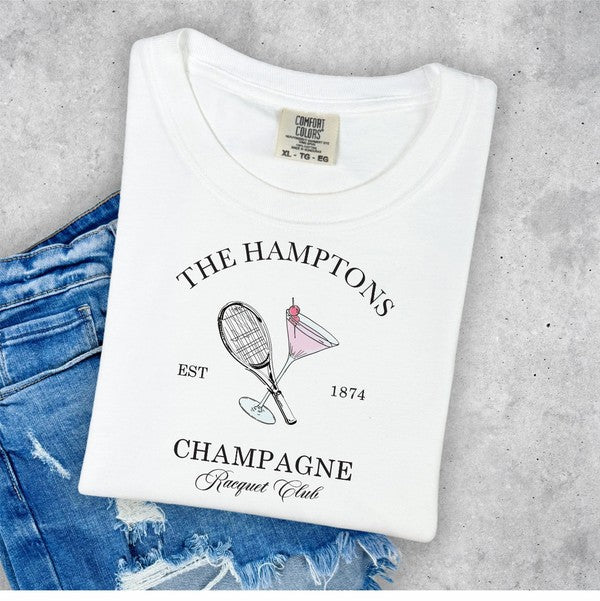 'Hamptons' Graphic T-Shirt in White
