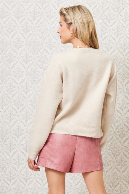 Ila Pink Bow Sweater