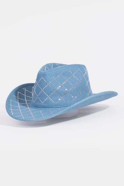 Denim Rhinestone Hat