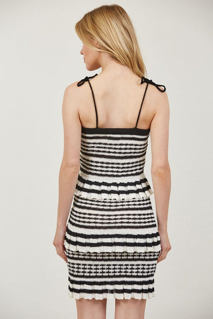 Evelyn Black & White Mini Dress