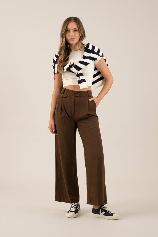 Chocolate Wide Leg Dress Pants