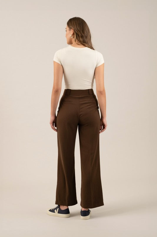 Chocolate Wide Leg Dress Pants