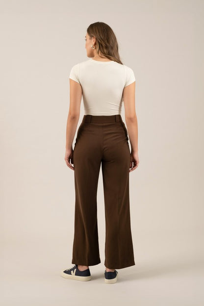 Chocolate Wide Leg Dress Pants