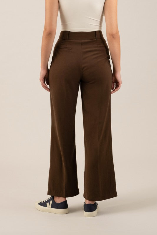 Chocolate Wide Leg Dress Pants