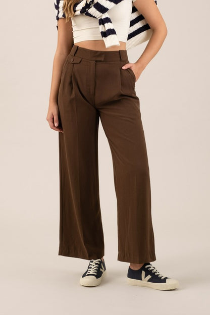 Chocolate Wide Leg Dress Pants