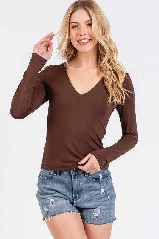 Molly Lined Brown Long Sleeve