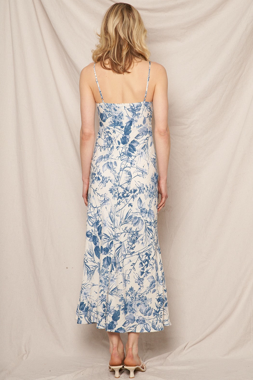 Lucy Navy Floral Long Dress