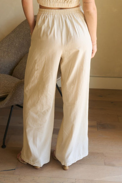 Bella Stripe Pleated Pants