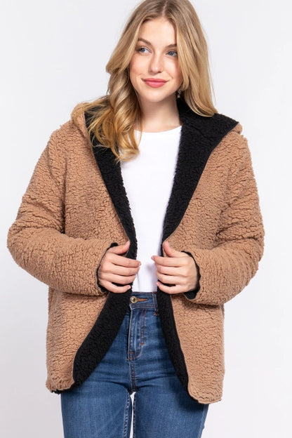 Lauren Reversible Fuzzy Jacket