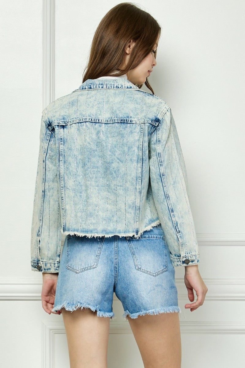 Dolly Rhinestone Denim Jacket