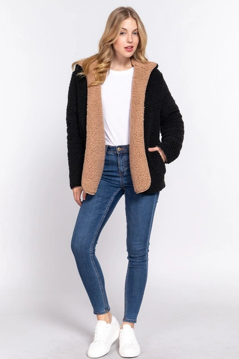 Lauren Reversible Fuzzy Jacket