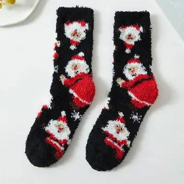 Santa Fuzzy Socks