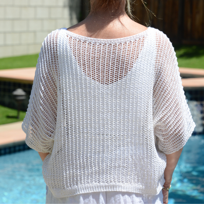 ITALY Weave Knit Sweater (Cream)