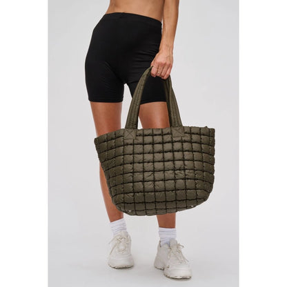 (Pre-Order) Olivia Puffer Tote in Olive