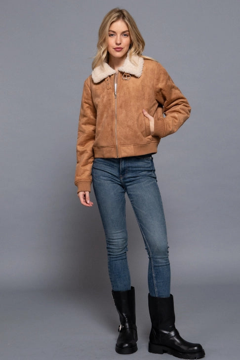 Vail Faux Suede Fur Jacket