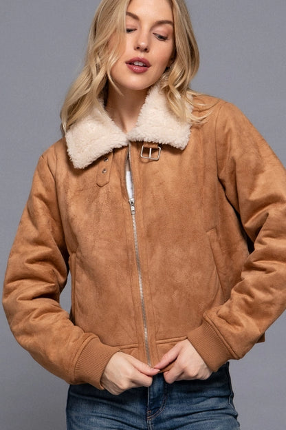 Vail Faux Suede Fur Jacket