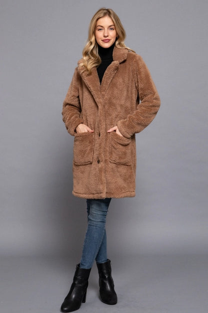 Loretta Camel Faux Fur Coat