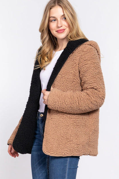 Lauren Reversible Fuzzy Jacket