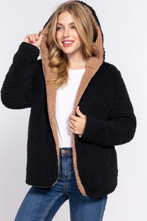 Lauren Reversible Fuzzy Jacket