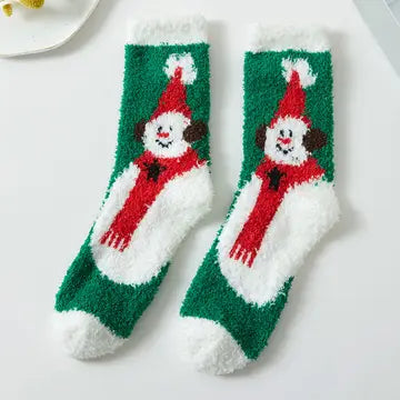 Snowman Fuzzy Socks