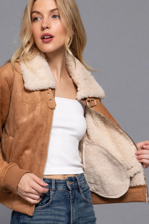 Vail Faux Suede Fur Jacket