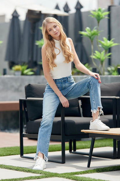 Jenna High Rise Distressed Jeans