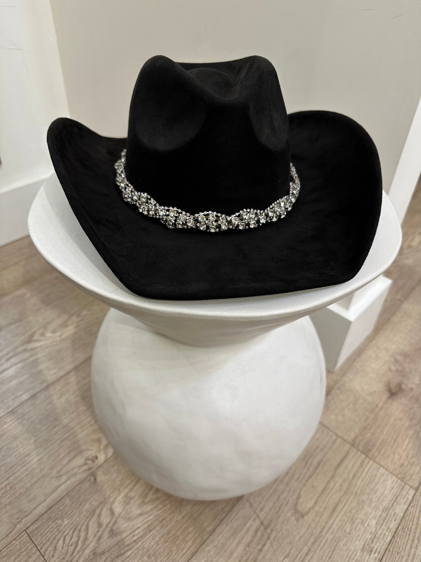 Chantelle Black Rhinestone Cowgirl Hat