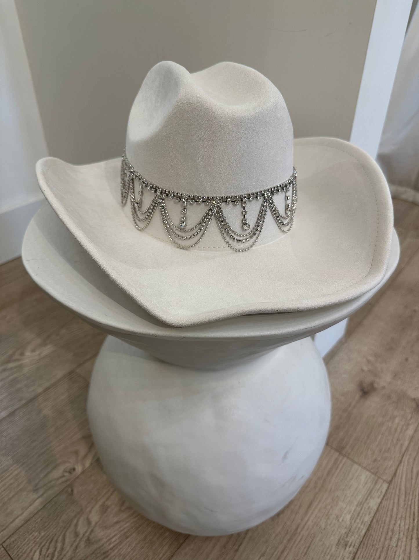 Janice Creme Rhinestone Crown Hat