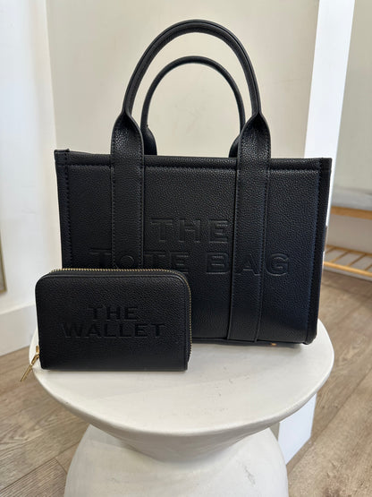 Black 'Tote' Shoulder Bag