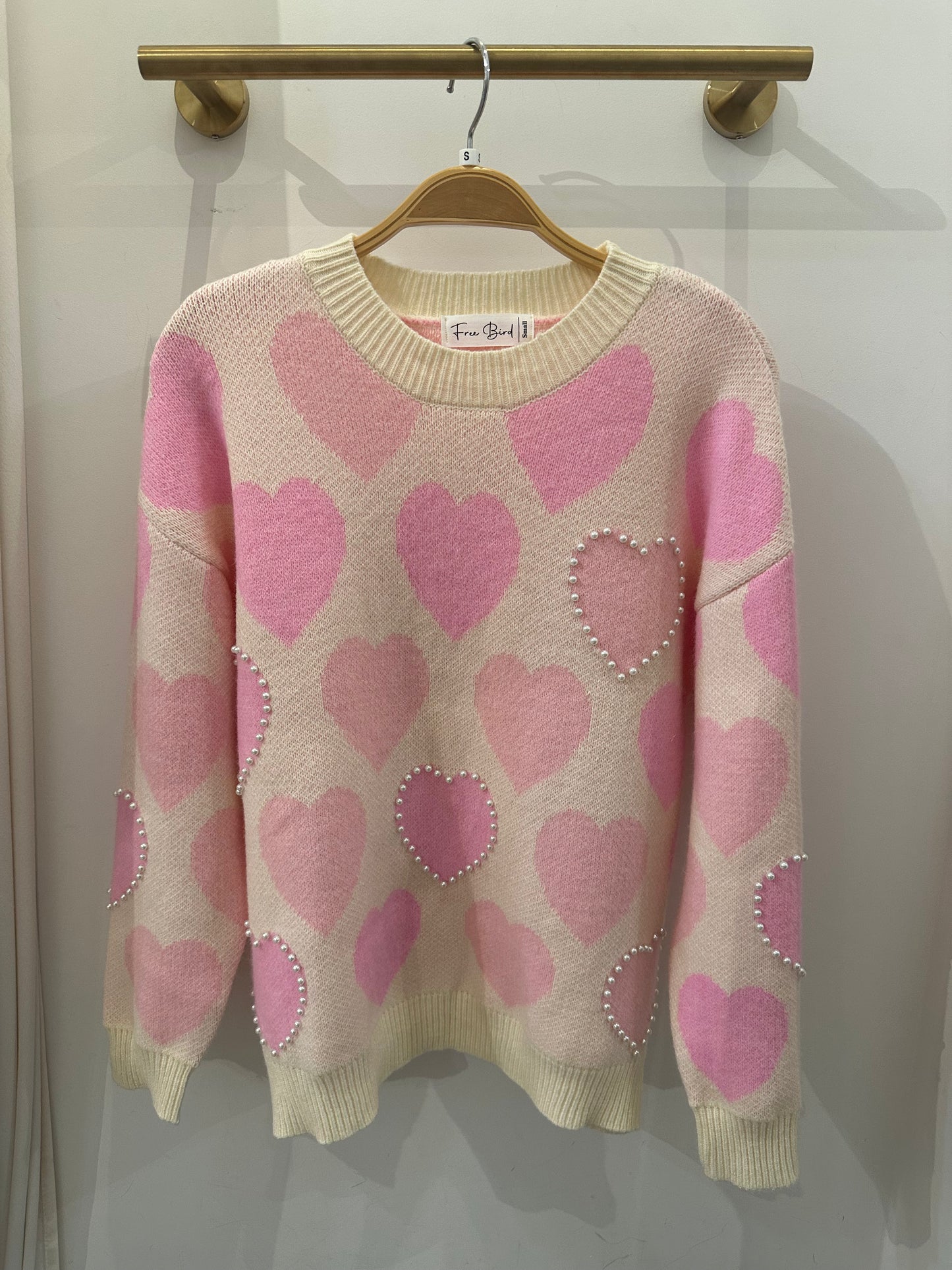 Delilah Heart Pearl Sweater