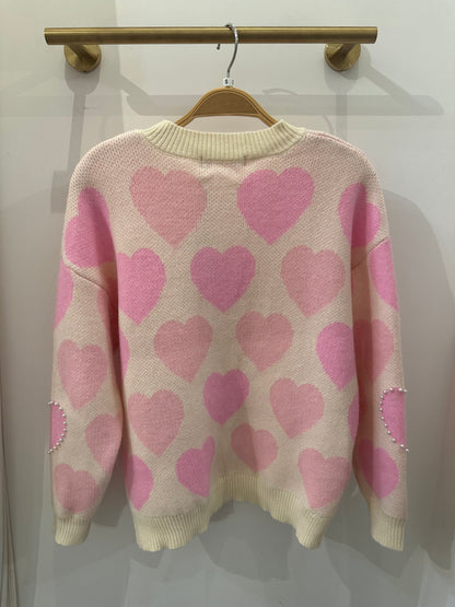 Delilah Heart Pearl Sweater