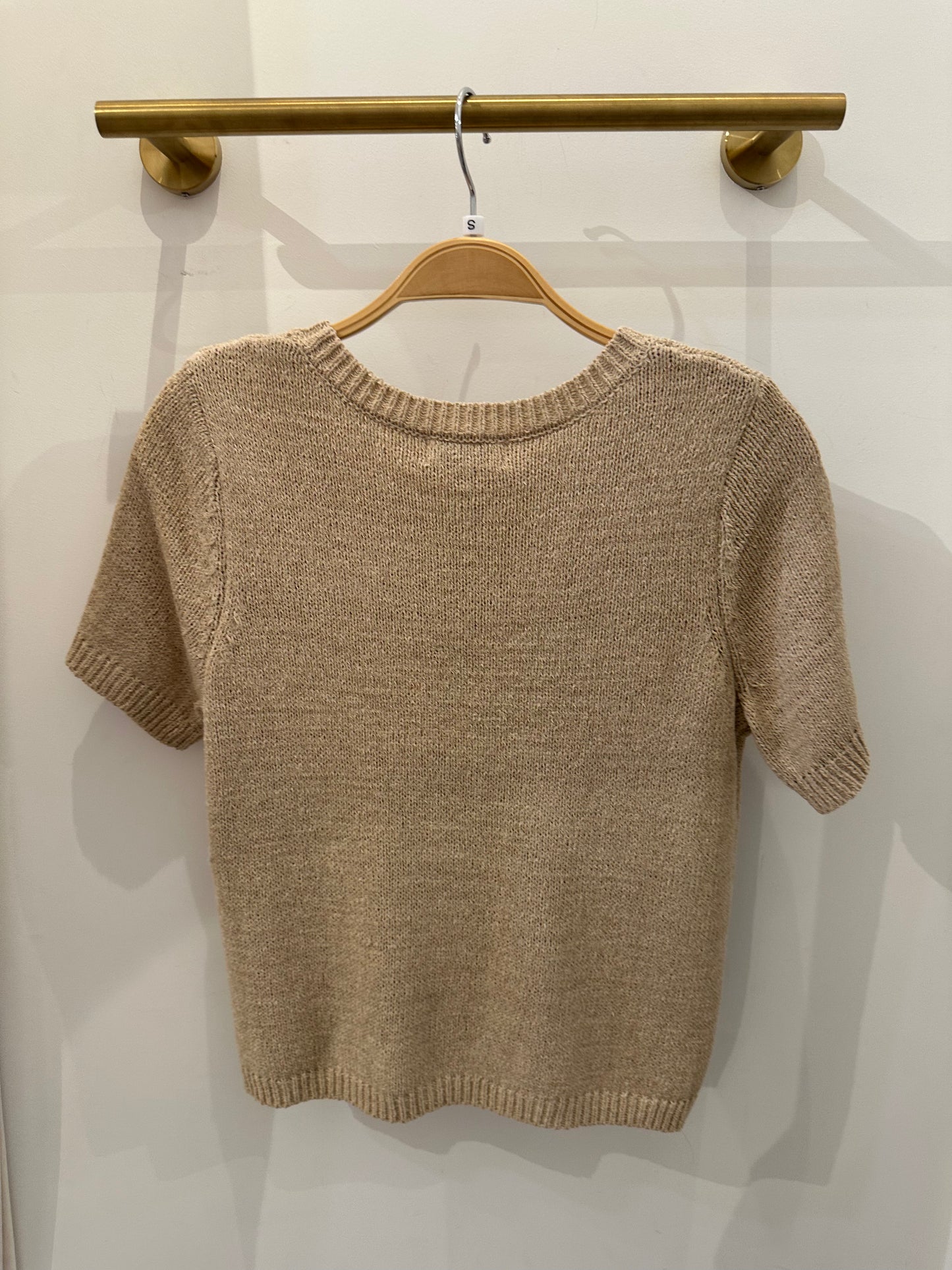 Amy Taupe Knit Top