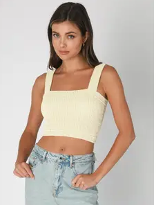 Nikki B Butter Cream Square Neck Top