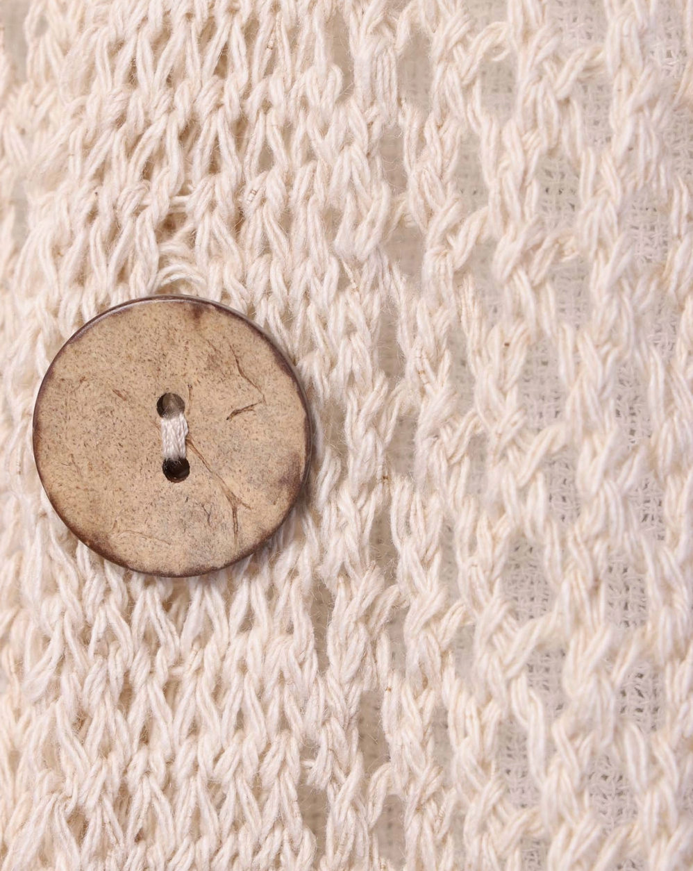 ITALY Button Knit Cardigan (Creme)