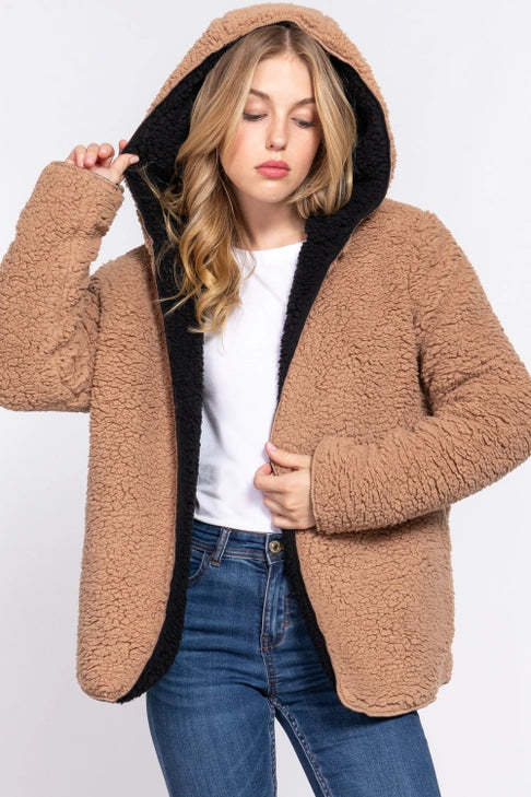 Lauren Reversible Fuzzy Jacket