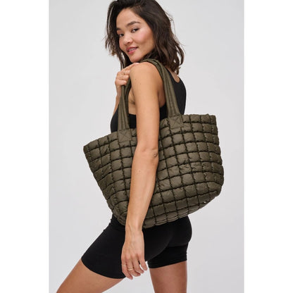 (Pre-Order) Olivia Puffer Tote in Olive