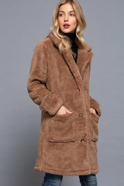 Loretta Camel Faux Fur Coat