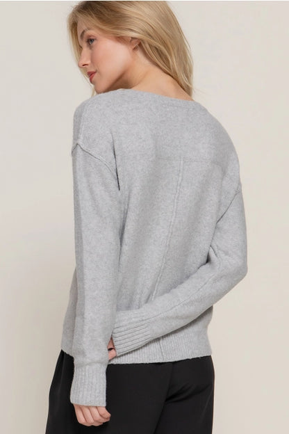 Vail Heather Grey Sweater