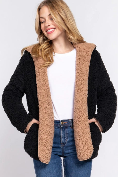 Lauren Reversible Fuzzy Jacket